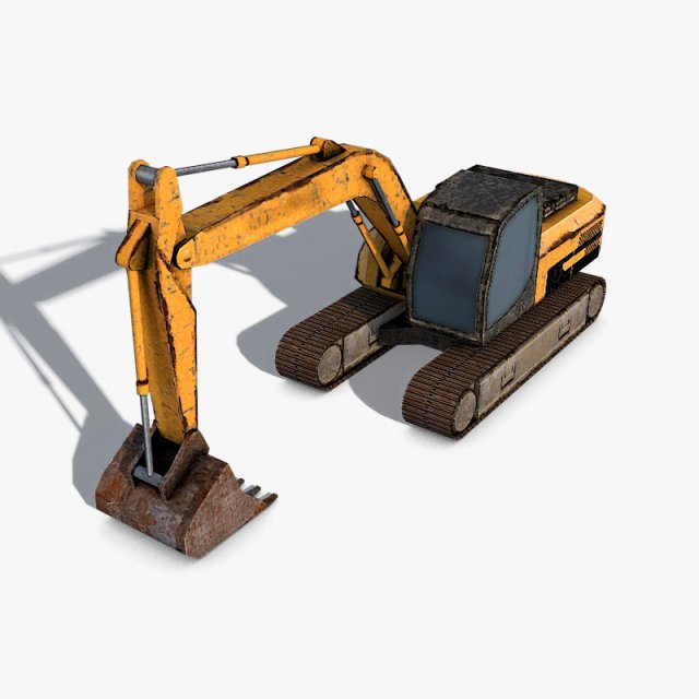 excavator Modello 3D .c4d .max .obj .3ds .fbx .stl .blend 