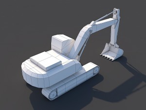 excavator Modello 3D