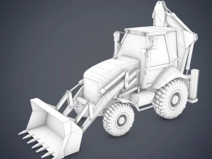 jcb loader backhoe 3D Model
