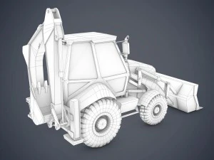 jcb loader backhoe 3D Model