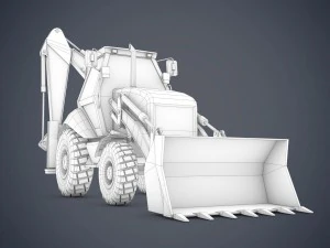 jcb loader backhoe 3D Model