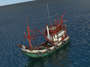 thai fishing boat 3D Model