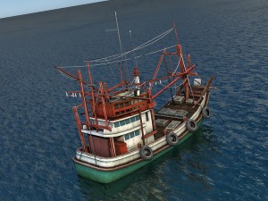 thai fishing boat 3D Model