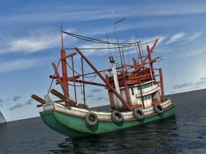 thai fishing boat 3D Model