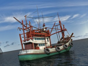 thai fishing boat 3D Model