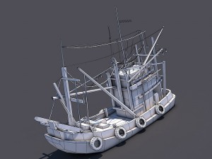 thai fishing boat 3D Model