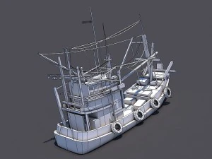 thai fishing boat 3D Model