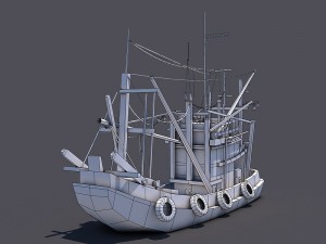 thai fishing boat 3D Model