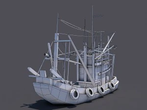 thai fishing boat 3D Model