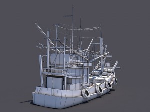 thai fishing boat 3D Model