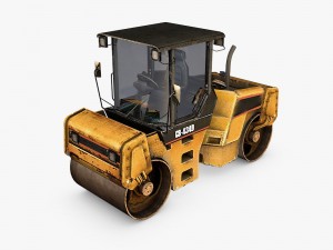 asphalt road roller 3D Model