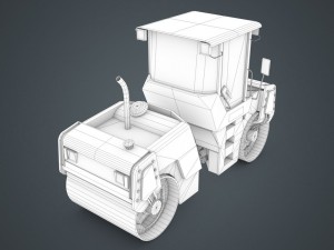 asphalt road roller Modelo 3D