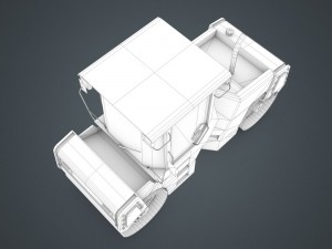 asphalt road roller Modelo 3D