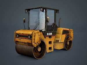 asphalt road roller Modelo 3D