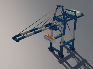 port container crane Model 3D