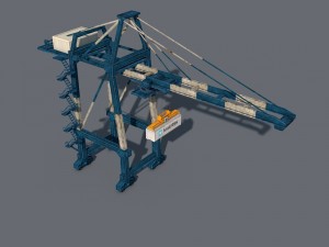 port container crane Model 3D