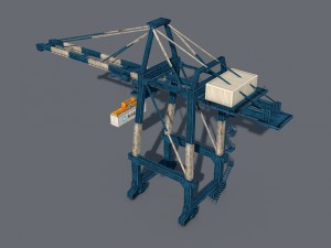 port container crane Model 3D