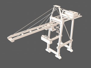 port container crane Model 3D