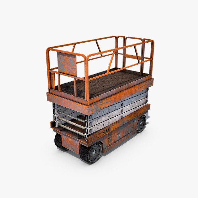 scissor lift down Modelo 3D .c4d .max .obj .3ds .fbx .stl .blend 