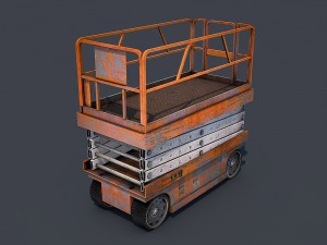 scissor lift down Modelo 3D