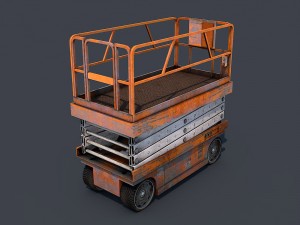 scissor lift down Modelo 3D