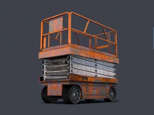 scissor lift down Modelo 3D