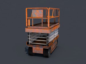 scissor lift down Modelo 3D