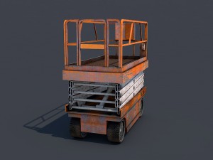scissor lift down Modelo 3D
