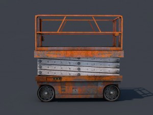 scissor lift down Modelo 3D
