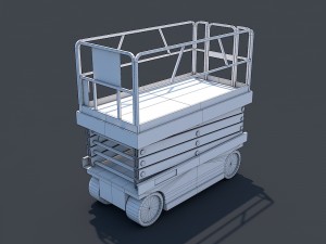 scissor lift down Modelo 3D