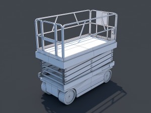 scissor lift down Modelo 3D