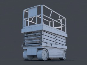 scissor lift down Modelo 3D
