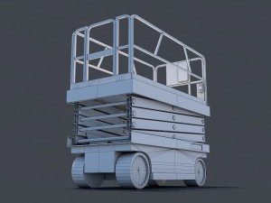 scissor lift down Modelo 3D