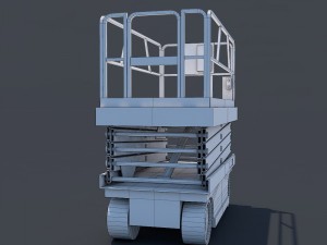 scissor lift down Modelo 3D
