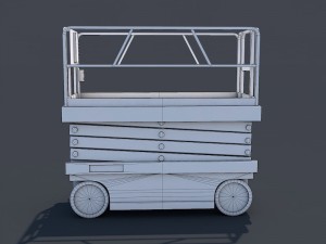 scissor lift down Modelo 3D