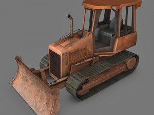 bulldozer Modèle 3D