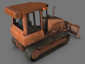 bulldozer Modèle 3D