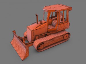 bulldozer Modèle 3D