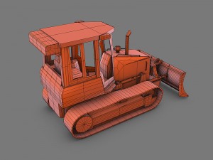 bulldozer Modèle 3D