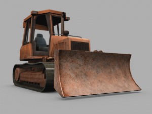 bulldozer Modèle 3D