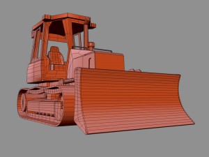 bulldozer Modèle 3D