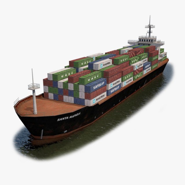 cargo ship Modelo 3D .c4d .max .obj .3ds .fbx .stl .blend 