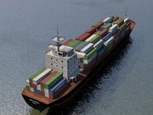 cargo ship 3D Model