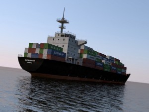 cargo ship Modelo 3D