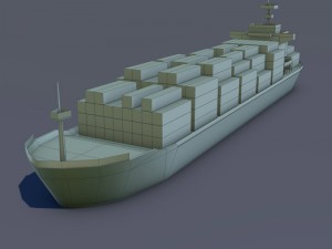 cargo ship Modelo 3D