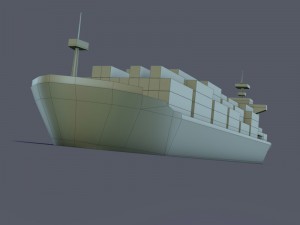 cargo ship Modelo 3D