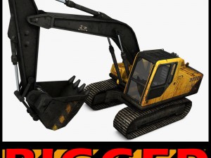 excavator rigged Modèle 3D