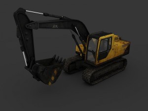 excavator rigged 3D Model