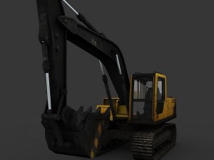 excavator rigged 3D Model