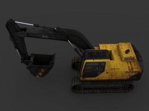excavator rigged 3D Model